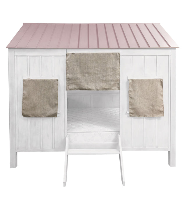 Spring Cottage White & Pink Full Bed - Home Furniture And More (Brentwood, MD)
