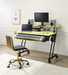 Suitor Yellow & Black Computer Desk - Home Furniture And More (Brentwood, MD)