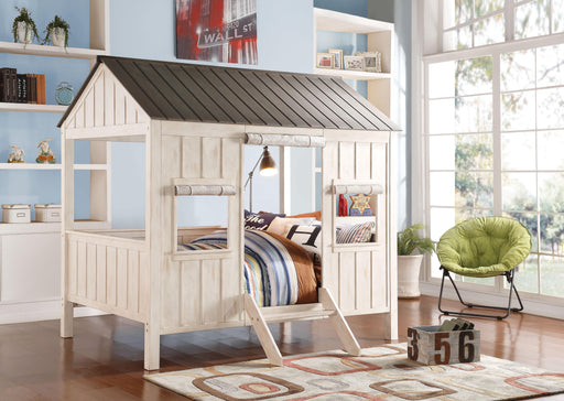 Spring Cottage Weathered White & Washed Gray Full Bed - Home Furniture And More (Brentwood, MD)