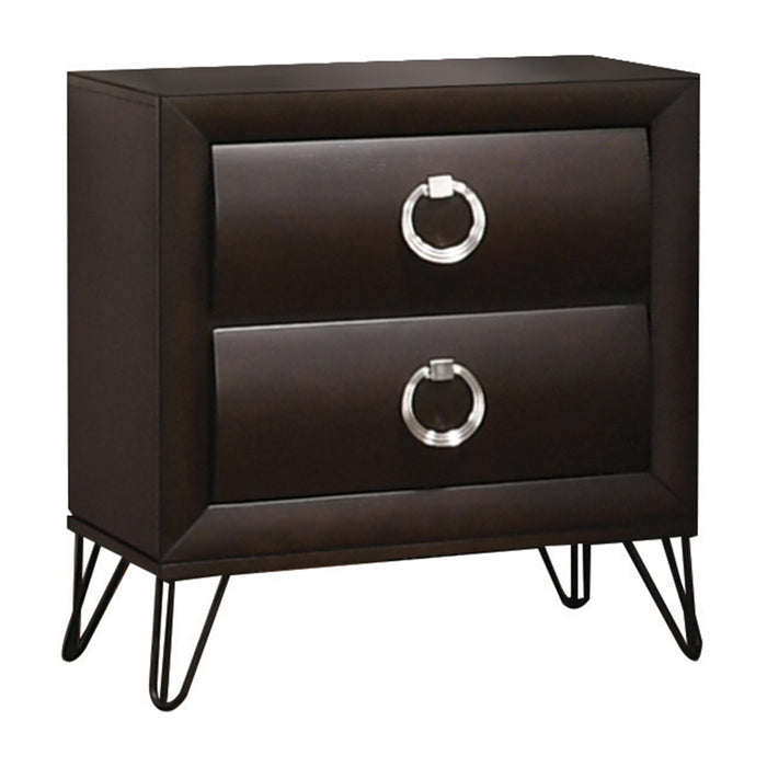 Tablita Dark Merlot Nightstand - Home Furniture And More (Brentwood, MD)