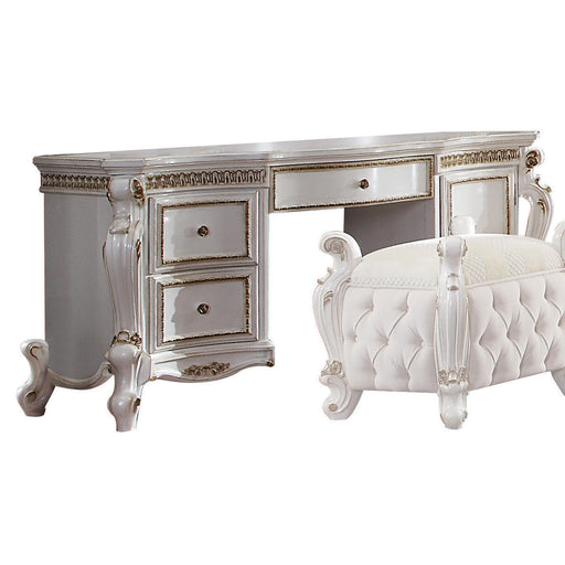 Picardy Antique Pearl Vanity Desk - Home Furniture And More (Brentwood, MD)