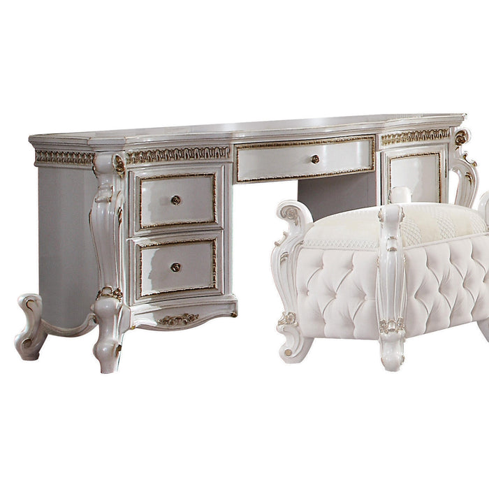 Picardy Antique Pearl Vanity Desk - Home Furniture And More (Brentwood, MD)