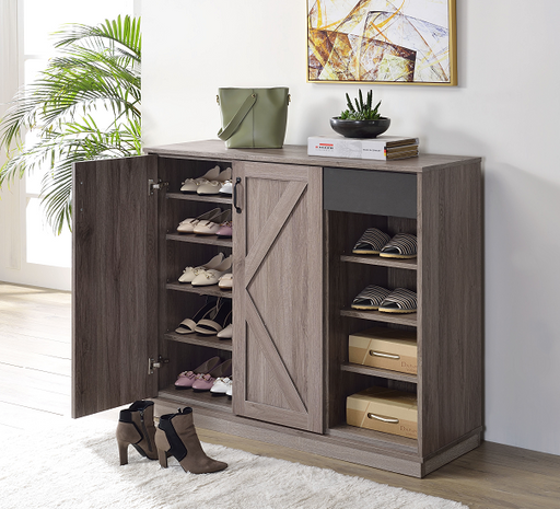 Toski Rustic Gray Oak Cabinet - Home Furniture And More (Brentwood, MD)