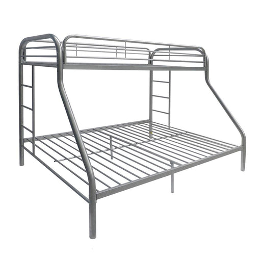 Tritan Silver Bunk Bed (Twin/Full) - Home Furniture And More (Brentwood, MD)
