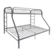Tritan Silver Bunk Bed (Twin/Full) - Home Furniture And More (Brentwood, MD)