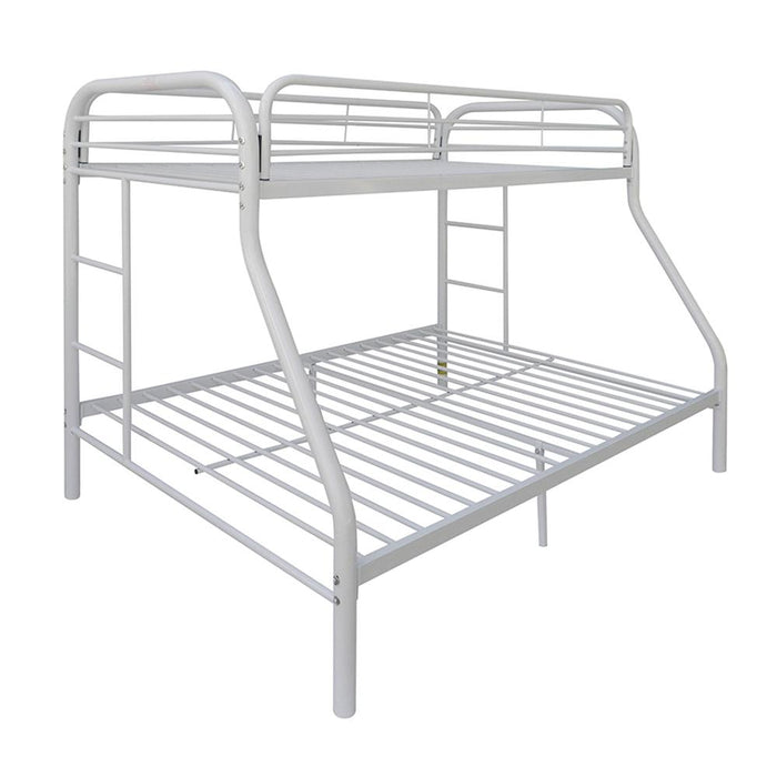 Tritan White Bunk Bed (Twin/Full) - Home Furniture And More (Brentwood, MD)