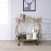 Traverse Champagne & Mirrored Serving Cart - Home Furniture And More (Brentwood, MD)