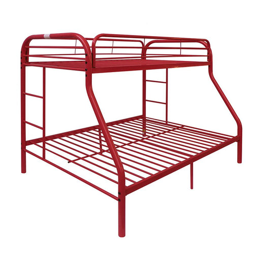 Tritan Red Bunk Bed (Twin/Full) - Home Furniture And More (Brentwood, MD)