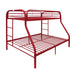 Tritan Red Bunk Bed (Twin/Full) - Home Furniture And More (Brentwood, MD)