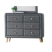 Valda Light Gray Fabric Dresser - Home Furniture And More (Brentwood, MD)