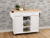 Tullarick Natural & White Kitchen Cart - Home Furniture And More (Brentwood, MD)