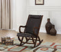 Triton Espresso PU & Walnut Rocking Chair - Home Furniture And More (Brentwood, MD)