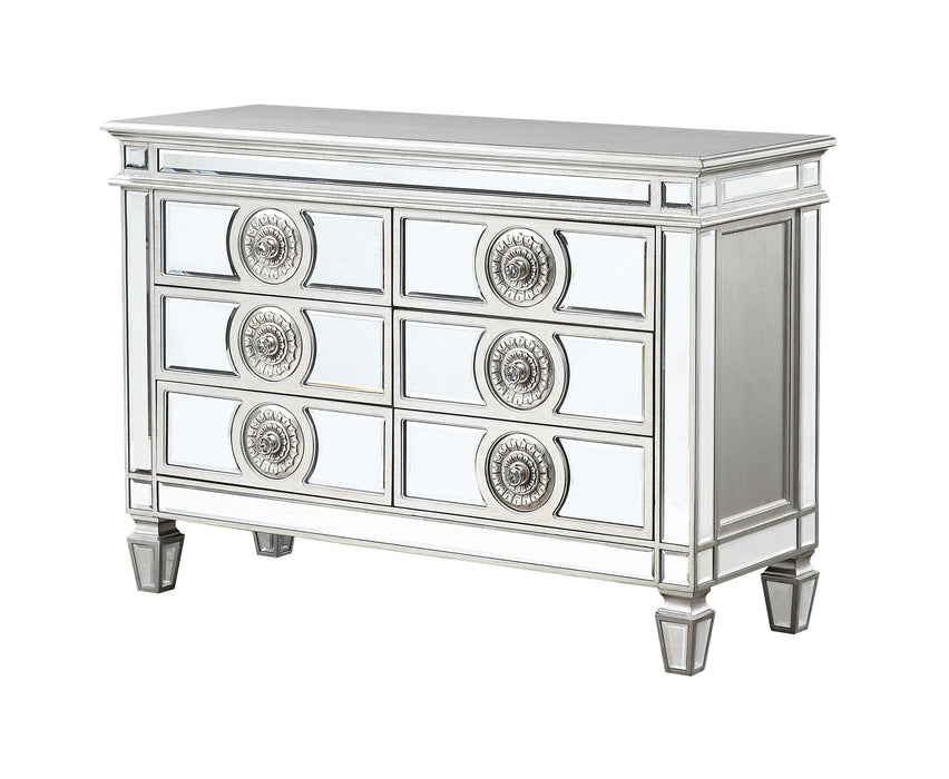 Varian Mirrored & Antique Platinum Server - Home Furniture And More (Brentwood, MD)