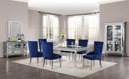 Varian Mirrored & Antique Platinum Dining Table (72"L) - Home Furniture And More (Brentwood, MD)
