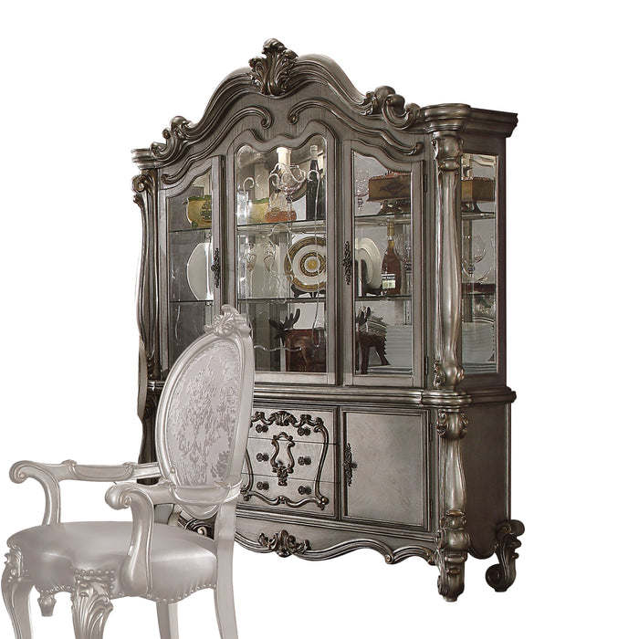 Versailles Antique Platinum Hutch & Buffet - Home Furniture And More (Brentwood, MD)