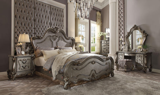Versailles Antique Platinum Queen Bed - Home Furniture And More (Brentwood, MD)