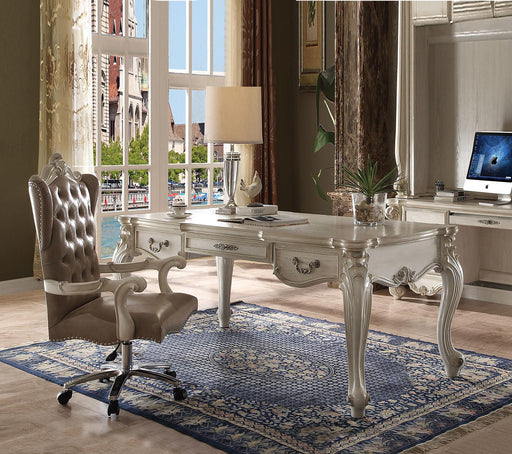 Versailles Bone White Computer Desk & Hutch - Home Furniture And More (Brentwood, MD)