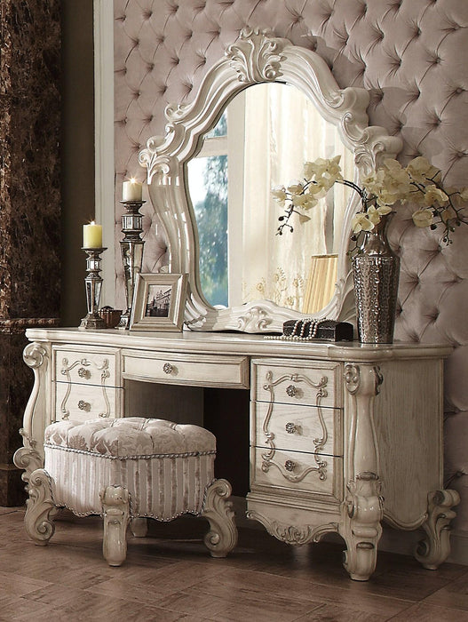 Versailles Bone White Vanity Desk - Home Furniture And More (Brentwood, MD)
