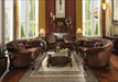 Versailles Brown Velvet & Cherry Oak Sofa w/5 Pillows - Home Furniture And More (Brentwood, MD)