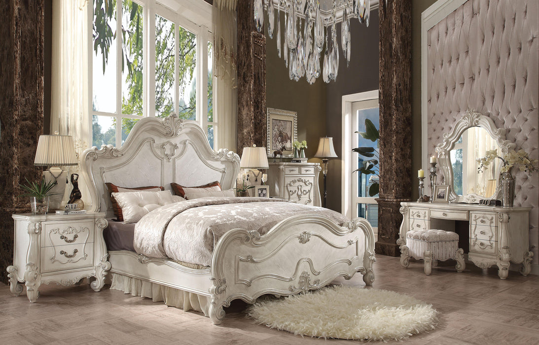 Versailles Bone White Eastern King Bed - Home Furniture And More (Brentwood, MD)