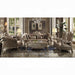 Dresden Bone Velvet & Gold Patina Sofa w/7 Pillows - Home Furniture And More (Brentwood, MD)