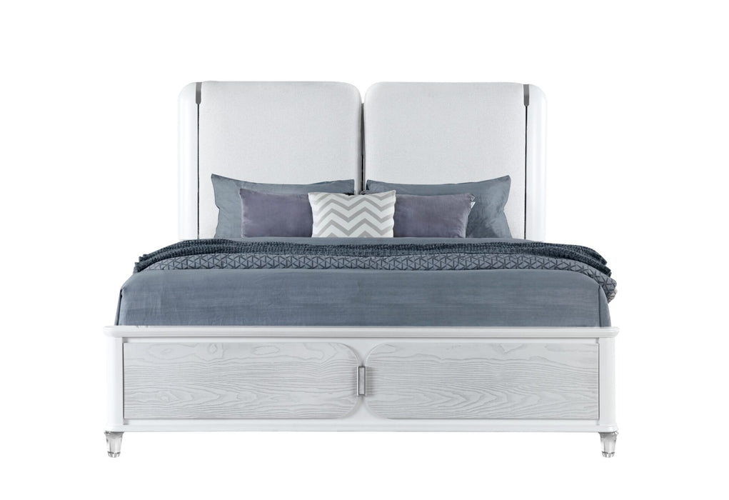 Apollo Grey Bed - Home Furniture And More (Brentwood, MD)