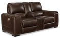 Alessandro Power Reclining Loveseat with Console - Home Furniture And More (Brentwood, MD)