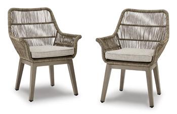 Beach Front Arm Chair with Cushion (Set of 2) - Home Furniture And More (Brentwood, MD)