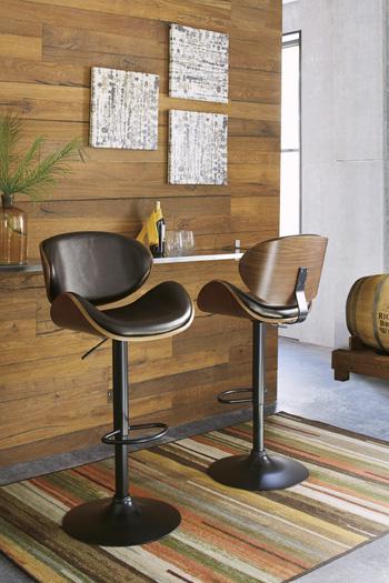 Bellatier Adjustable Height Bar Stool - Home Furniture And More (Brentwood, MD)