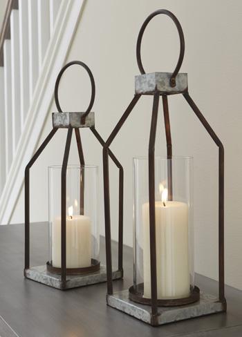 Diedrick Lantern (Set of 2) - Home Furniture And More (Brentwood, MD)