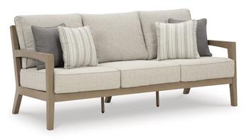 Hallow Creek Outdoor Sofa with Cushion - Home Furniture And More (Brentwood, MD)