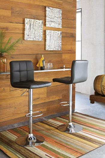 Bellatier Adjustable Height Bar Stool - Home Furniture And More (Brentwood, MD)