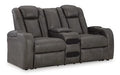 Fyne-Dyme Power Reclining Loveseat with Console - Home Furniture And More (Brentwood, MD)