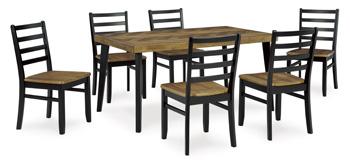 Blondon Dining Table and 6 Chairs (Set of 7) - Home Furniture And More (Brentwood, MD)