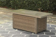 Beachcroft Beachcroft Fire Pit Table with Four Nuvella Swivel Lounge Chairs - Home Furniture And More (Brentwood, MD)