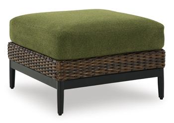Horizon Hall Outdoor Ottoman with Cushion - Home Furniture And More (Brentwood, MD)