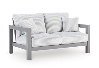 Hurley Park Outdoor Loveseat with Cushion - Home Furniture And More (Brentwood, MD)