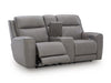 5Z-Comfort Power Reclining Loveseat with Console - Home Furniture And More (Brentwood, MD)
