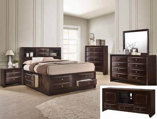EMILY DRESSER 8 DRAWERS DARK CHERRY - Home Furniture And More (Brentwood, MD)