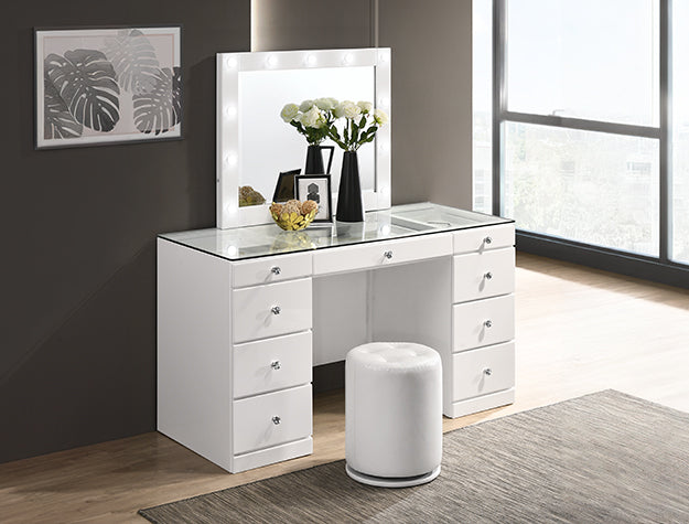 Avery Vanity White - Home Furniture And More (Brentwood, MD)