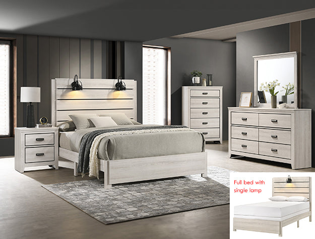 Carter Full Platform Bed 1 Box White - Home Furniture And More (Brentwood, MD)