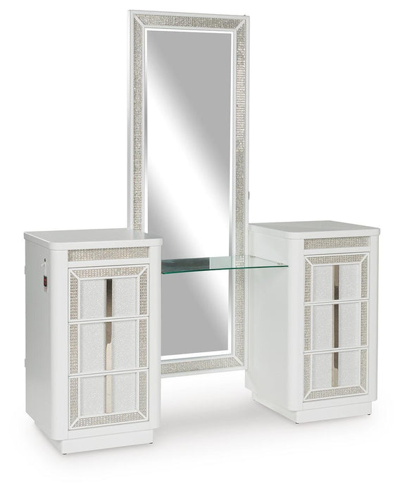Chalanna Vanity with Mirror - Home Furniture And More (Brentwood, MD)