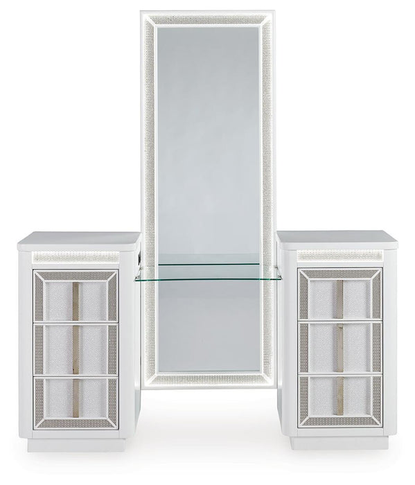 Chalanna Vanity with Mirror - Home Furniture And More (Brentwood, MD)