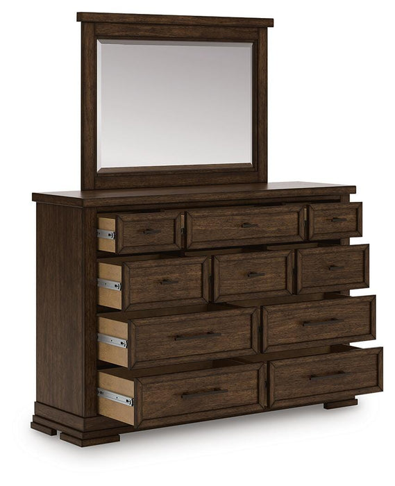 Taffenbrook Dresser and Mirror - Home Furniture And More (Brentwood, MD)
