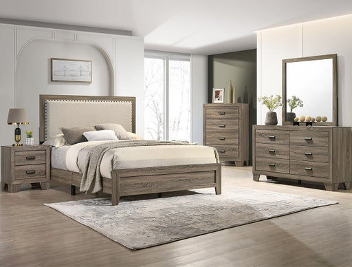 Millie Queen Upholstery Bed One Box -Grey - Home Furniture And More (Brentwood, MD)