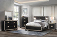 Blake Black-Gold Bed With Lamps-Dresser-Mirror And Nightstand - Home Furniture And More (Brentwood, MD)