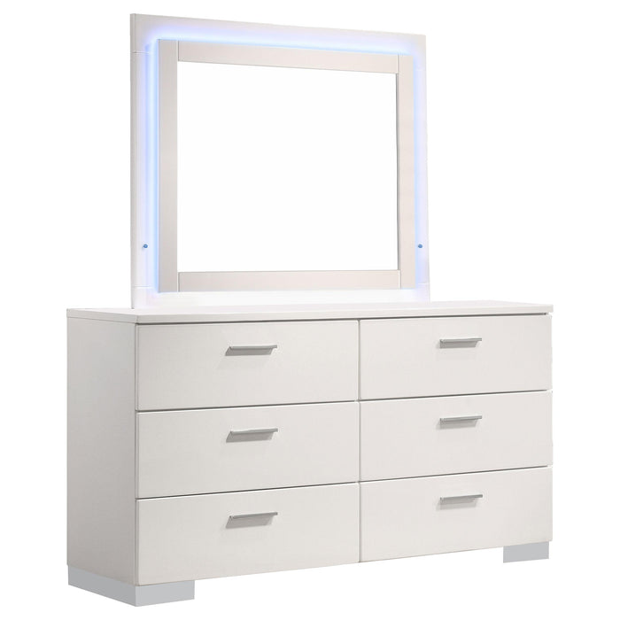 Felicity Dresser with LED Mirror - Home Furniture And More (Brentwood, MD)