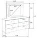 Felicity Dresser with LED Mirror - Home Furniture And More (Brentwood, MD)
