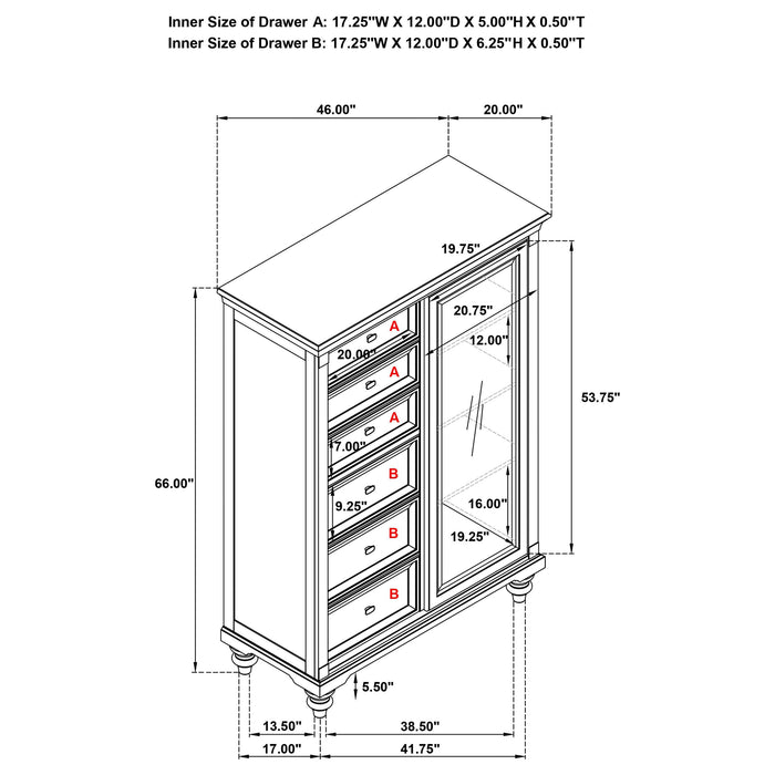 Andover Door Chest - Home Furniture And More (Brentwood, MD)