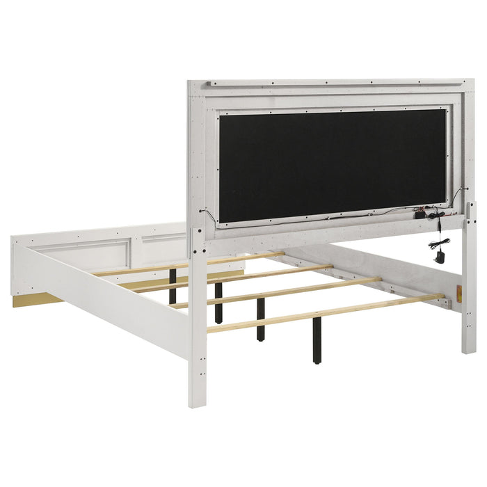 Caraway Panel Bed with LED Lighting - Home Furniture And More (Brentwood, MD)